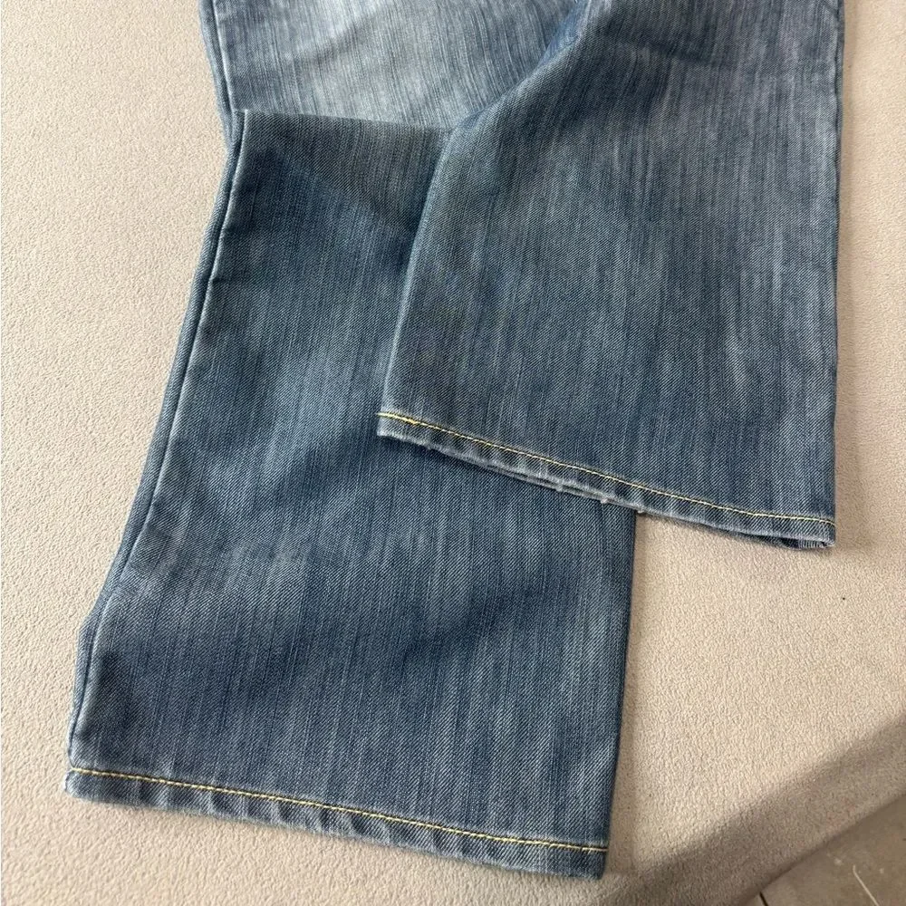 Levi’s 514 38X 32 Slim Straight Men’s Jeans Unique Pocket & Multi Color Stitch